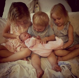 Emmeline Nicka with her siblings
