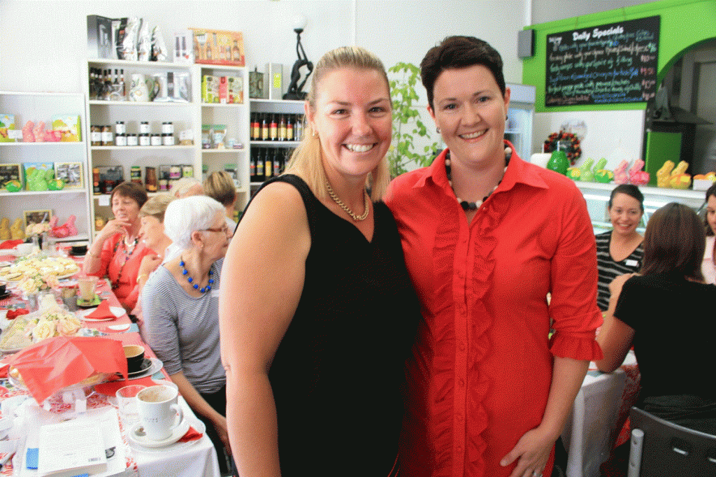 Guest Speaker Jane Atkinson and Mel Stanbury at our International Women's Day morning tea