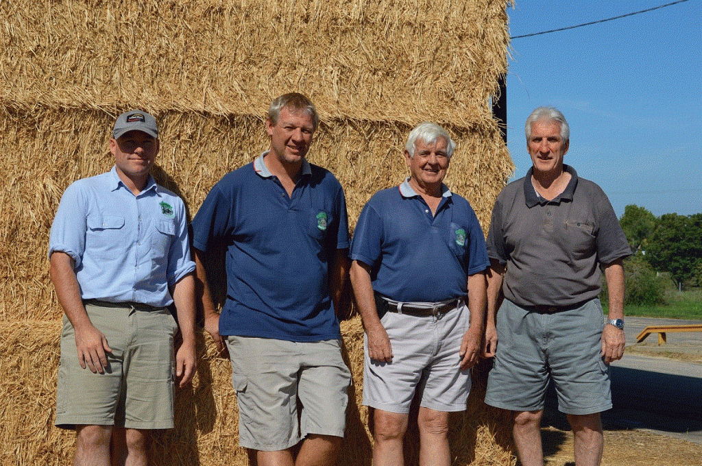 Ian and Mark Brown with Trevor Simpson and Brad O'Reily from Canowindra Produce