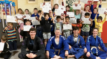 Canowindra's Playground Superheores with their newly obtained certificates and badges.
