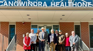 At the official opening last week were (L-R) Penny Nash, Matt McGrath, Sharon McKay, Andrew Gee MP, Phil Donato MP, Mick Madden, Matt Irvine, Annette Lynch and Jeff Morrissey.