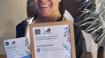 Tommy Jeffs with his Local Heroes Award.